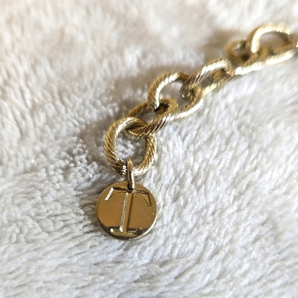 #249 Tissot Elegant Gold Tone Braided Necklace - Picture 4 of 4